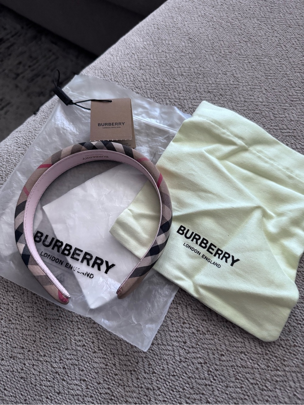 Girls Burberry check headband